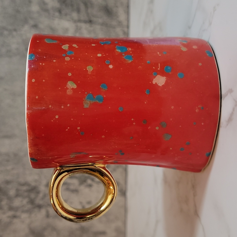 Anthropologie Lauren Carlson Walcott Pink Deer Fauna Mug - Picture 3 of 7